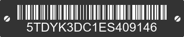 2014 TOYOTA Sienna 5TDYK3DC1ES409146 VIN decoded
