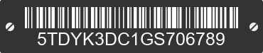 2016 TOYOTA Sienna 5TDYK3DC1GS706789 VIN decoded