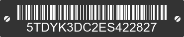 2014 TOYOTA Sienna 5TDYK3DC2ES422827 VIN decoded