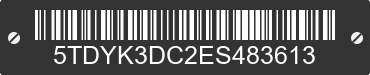 2014 TOYOTA Sienna 5TDYK3DC2ES483613 VIN decoded