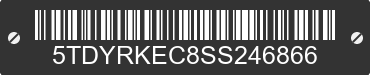 2025 TOYOTA Sienna 5TDYRKEC8SS246866 VIN decoded