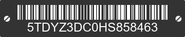 2017 TOYOTA Sienna 5TDYZ3DC0HS858463 VIN decoded