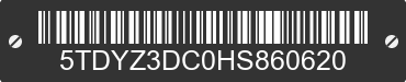 2017 TOYOTA Sienna 5TDYZ3DC0HS860620 VIN decoded