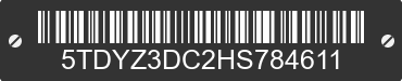 2017 TOYOTA Sienna 5TDYZ3DC2HS784611 VIN decoded