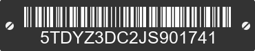 2018 TOYOTA Sienna 5TDYZ3DC2JS901741 VIN decoded