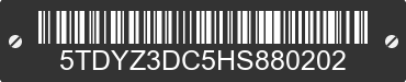 2017 TOYOTA Sienna 5TDYZ3DC5HS880202 VIN decoded