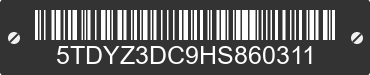 2017 TOYOTA Sienna 5TDYZ3DC9HS860311 VIN decoded