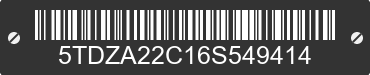 2006 TOYOTA Sienna 5TDZA22C16S549414 VIN decoded