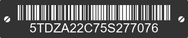 2005 TOYOTA Sienna 5TDZA22C75S277076 VIN decoded