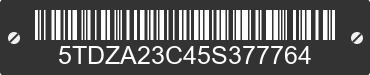 2005 TOYOTA Sienna 5TDZA23C45S377764 VIN decoded