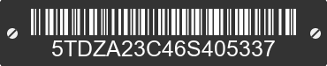 2006 TOYOTA Sienna 5TDZA23C46S405337 VIN decoded
