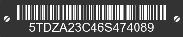 2006 TOYOTA Sienna 5TDZA23C46S474089 VIN decoded