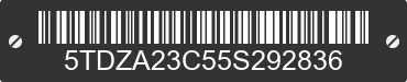 2005 TOYOTA Sienna 5TDZA23C55S292836 VIN decoded