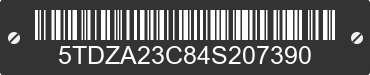 2004 TOYOTA Sienna 5TDZA23C84S207390 VIN decoded