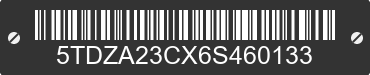 2006 TOYOTA Sienna 5TDZA23CX6S460133 VIN decoded