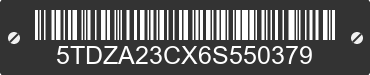 2006 TOYOTA Sienna 5TDZA23CX6S550379 VIN decoded