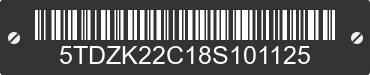 2008 TOYOTA Sienna 5TDZK22C18S101125 VIN decoded
