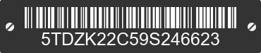 2009 TOYOTA Sienna 5TDZK22C59S246623 VIN decoded