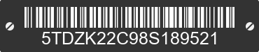 2008 TOYOTA Sienna 5TDZK22C98S189521 VIN decoded