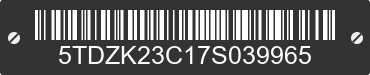 2007 TOYOTA Sienna 5TDZK23C17S039965 VIN decoded