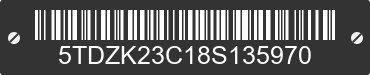 2008 TOYOTA Sienna 5TDZK23C18S135970 VIN decoded