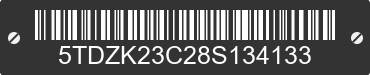 2008 TOYOTA Sienna 5TDZK23C28S134133 VIN decoded