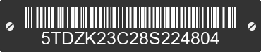 2008 TOYOTA Sienna 5TDZK23C28S224804 VIN decoded