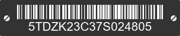 2007 TOYOTA Sienna 5TDZK23C37S024805 VIN decoded