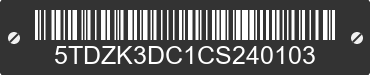 2012 TOYOTA Sienna 5TDZK3DC1CS240103 VIN decoded