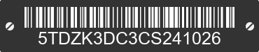 2012 TOYOTA Sienna 5TDZK3DC3CS241026 VIN decoded