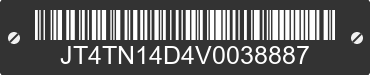1997 TOYOTA T100 JT4TN14D4V0038887 VIN decoded