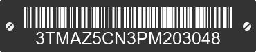 2023 TOYOTA Tacoma 3TMAZ5CN3PM203048 VIN decoded