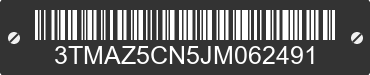 2018 TOYOTA Tacoma 3TMAZ5CN5JM062491 VIN decoded