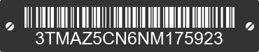 2022 TOYOTA Tacoma 3TMAZ5CN6NM175923 VIN decoded