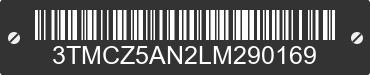 2020 TOYOTA Tacoma 3TMCZ5AN2LM290169 VIN decoded