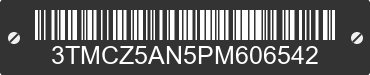 2023 TOYOTA Tacoma 3TMCZ5AN5PM606542 VIN decoded
