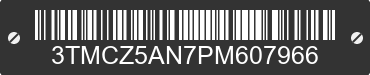 2023 TOYOTA Tacoma 3TMCZ5AN7PM607966 VIN decoded
