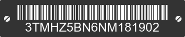 2022 TOYOTA Tacoma 3TMHZ5BN6NM181902 VIN decoded