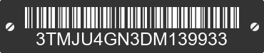 2013 TOYOTA Tacoma 3TMJU4GN3DM139933 VIN decoded