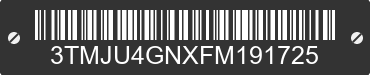 2015 TOYOTA Tacoma 3TMJU4GNXFM191725 VIN decoded