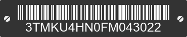 2015 TOYOTA Tacoma 3TMKU4HN0FM043022 VIN decoded