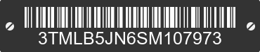 2025 TOYOTA Tacoma 3TMLB5JN6SM107973 VIN decoded