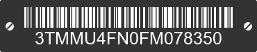 2015 TOYOTA Tacoma 3TMMU4FN0FM078350 VIN decoded
