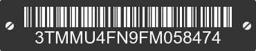 2015 TOYOTA Tacoma 3TMMU4FN9FM058474 VIN decoded