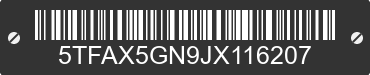 2018 TOYOTA Tacoma 5TFAX5GN9JX116207 VIN decoded