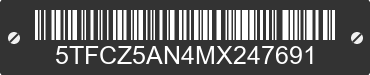 2021 TOYOTA Tacoma 5TFCZ5AN4MX247691 VIN decoded