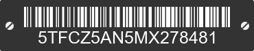 2021 TOYOTA Tacoma 5TFCZ5AN5MX278481 VIN decoded