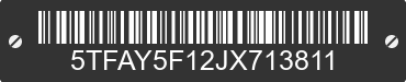 2018 TOYOTA Tundra 5TFAY5F12JX713811 VIN decoded