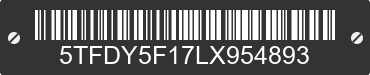 2020 TOYOTA Tundra 5TFDY5F17LX954893 VIN decoded