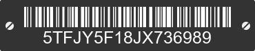 2018 TOYOTA Tundra 5TFJY5F18JX736989 VIN decoded
